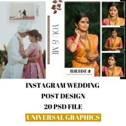 Pre Wedding Instagram Post Design PSD-Vol 01-Universal Graphics