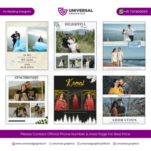 Pre Wedding Instagram Post Design Vol 02 DM