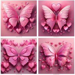 3D Butterfly Background