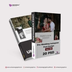 Pre Wedding Instagram Post Design Vol 09 Universal Graphics