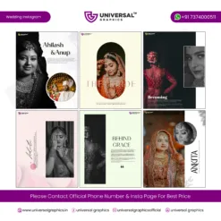 High-quality Wedding Instagram Post Design PSD Template by Universal Graphics