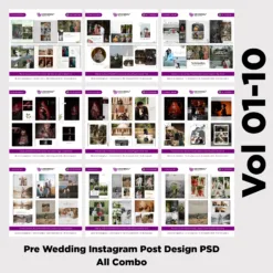 Pre Wedding Instagram PSD Templates All Combo
