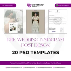 Pre Wedding Instagram Post Design PSD Templates | Vol 11 | Universal Graphics 5 Pre Wedding Instagram Post Design Vol 11 DM