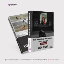 Pre Wedding Instagram Post Design PSD Templates Bundle – 20 Editable PSD Files