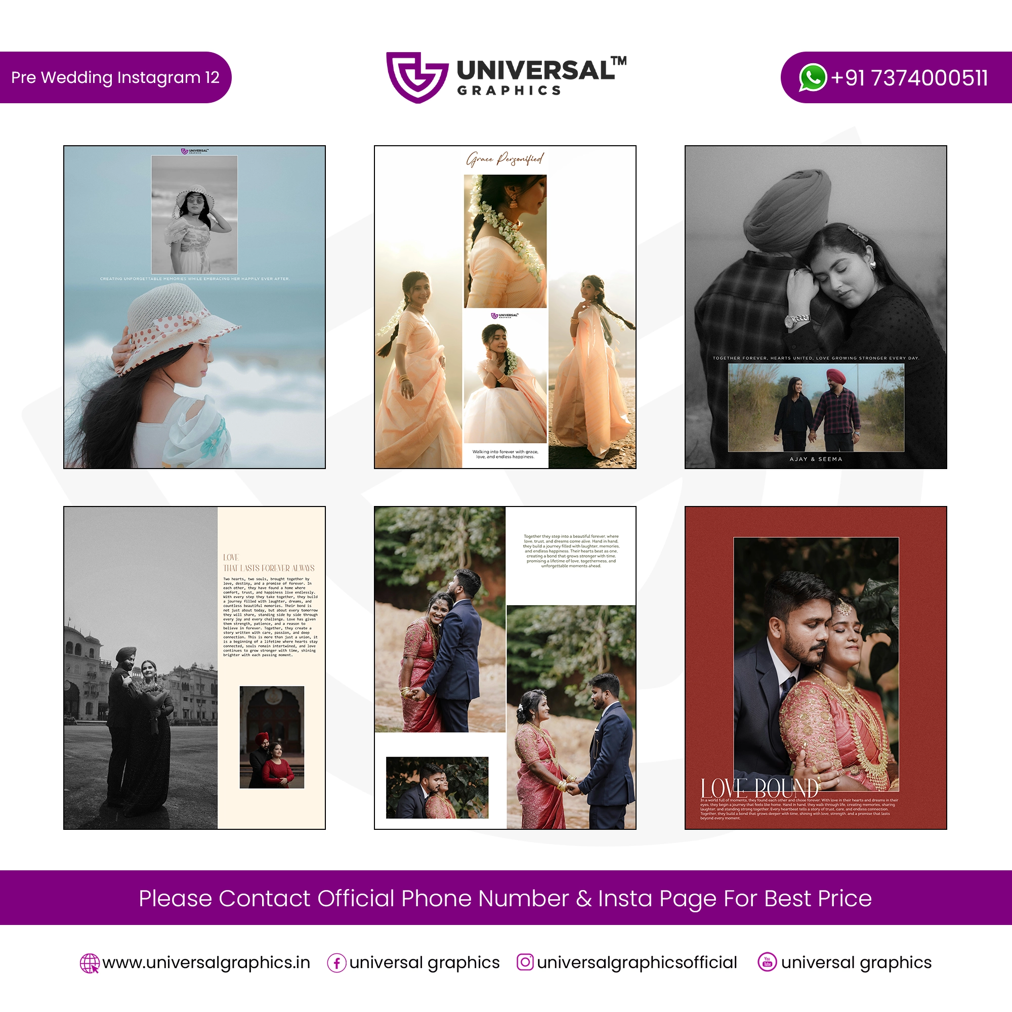 Pre Wedding Instagram Post Design PSD Templates Bundle – 20 Editable PSD Files Pre Wedding Instagram Post Design PSD Templates Bundle – 20 Editable PSD Files